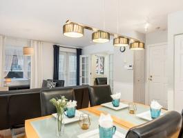 Entirely furnished and equipped apartment, large private terrace-available now!