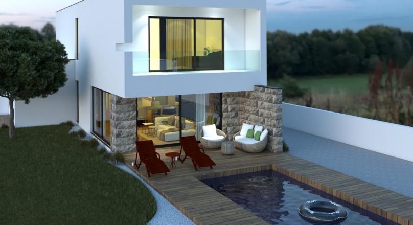 Detached villa at the beginning of construction, near the center of the city of Póvoa de Varzim.