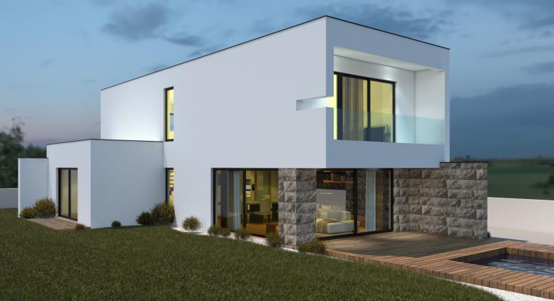 Detached villa at the beginning of construction, near the center of the city of Póvoa de Varzim.