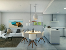 Cala d'Or. All in white. New building - apartments directly above the beautiful harbor
