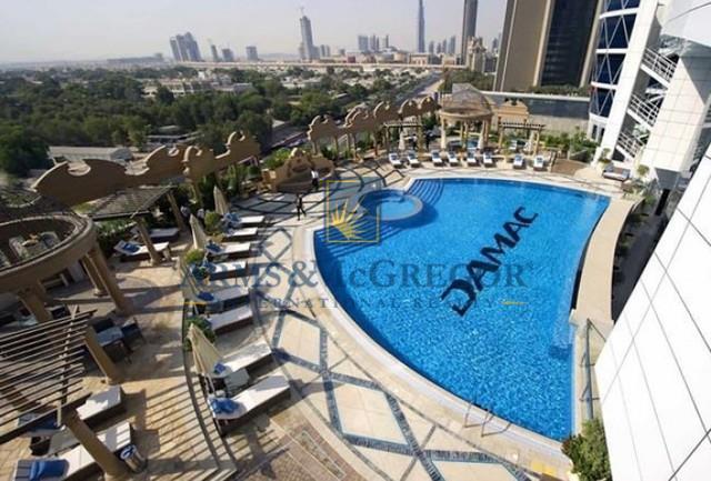 Fully furnished 2 bedroom apartment on high floor in Park tower for Rent