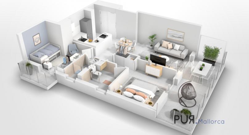 Cala D'Or. New apartments. Small but nice. and especially chic. Construction started.