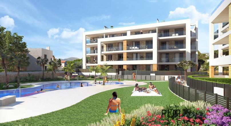 Porto Colom. Apartments. New building. High quality equipment. Currently under construction.