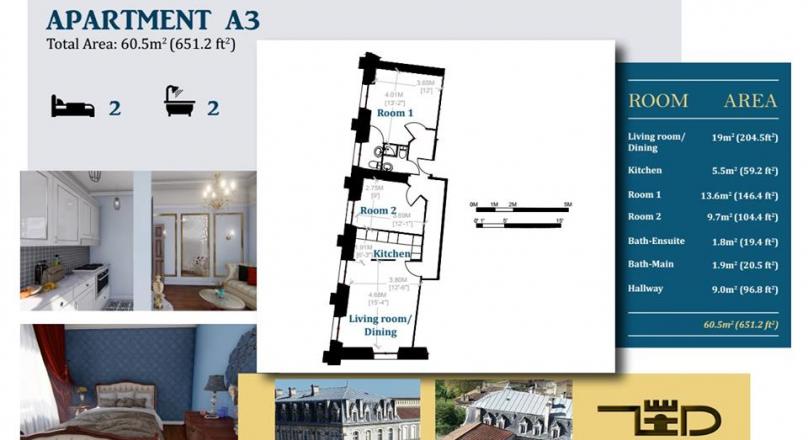 New Luxurious Apartments in a Building and City Steeped in History and Character