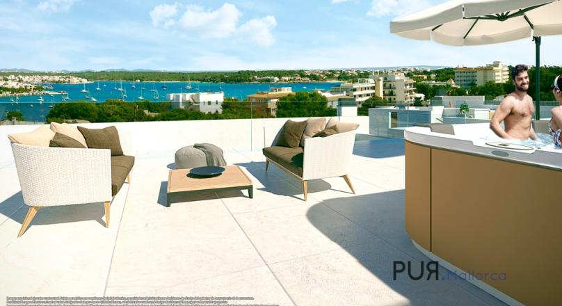 Porto Colom. Apartments. New building. High quality equipment. Currently under construction.