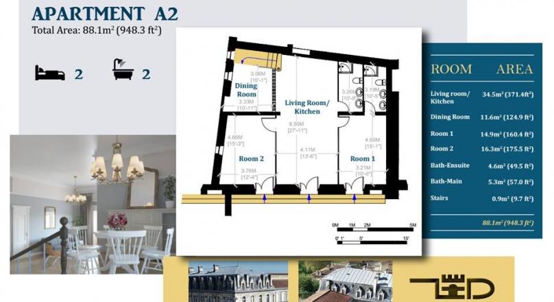 New Luxurious Apartments in a Building and City Steeped in History and Character