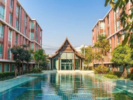 A 30 Sq M. Studio bedroom on 5 Floor at D' Vieng Santitham Condo.