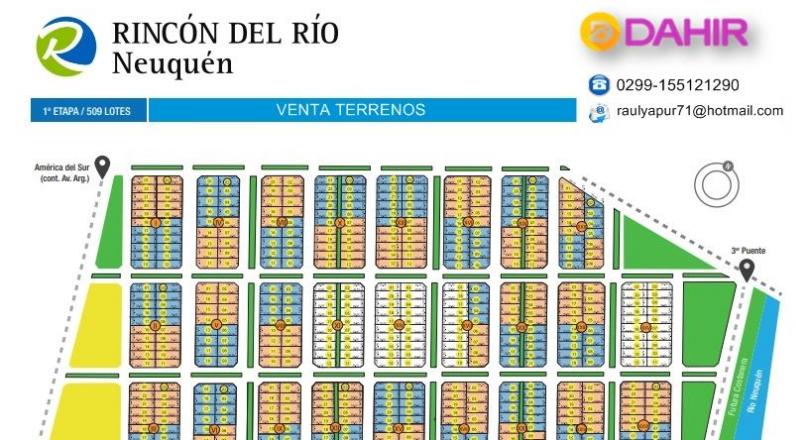 LAND FOR SALE LOTUS RINCÓN DEL RÍO NEUQUÉN Value: US $ 60,000
