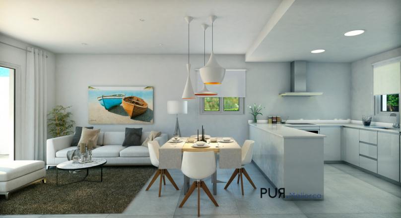 Cala d'Or. All in white. New building - apartments directly above the beautiful harbor